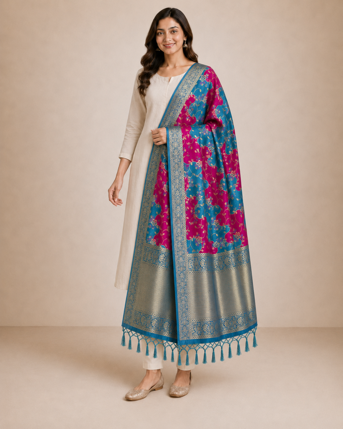 BANARASI RANGKAAT SILK DUPATTA