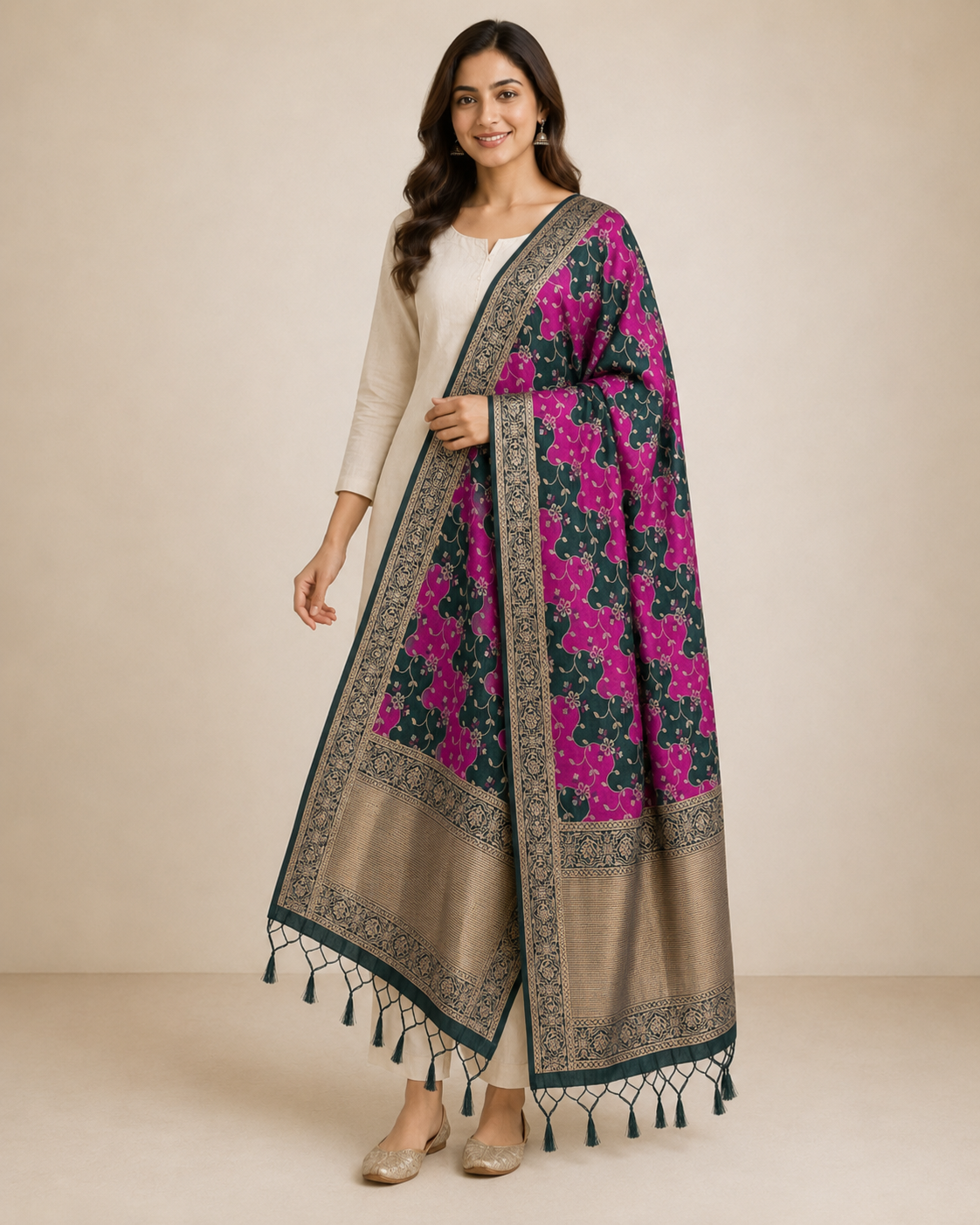 BANARASI RANGKAAT SILK DUPATTA