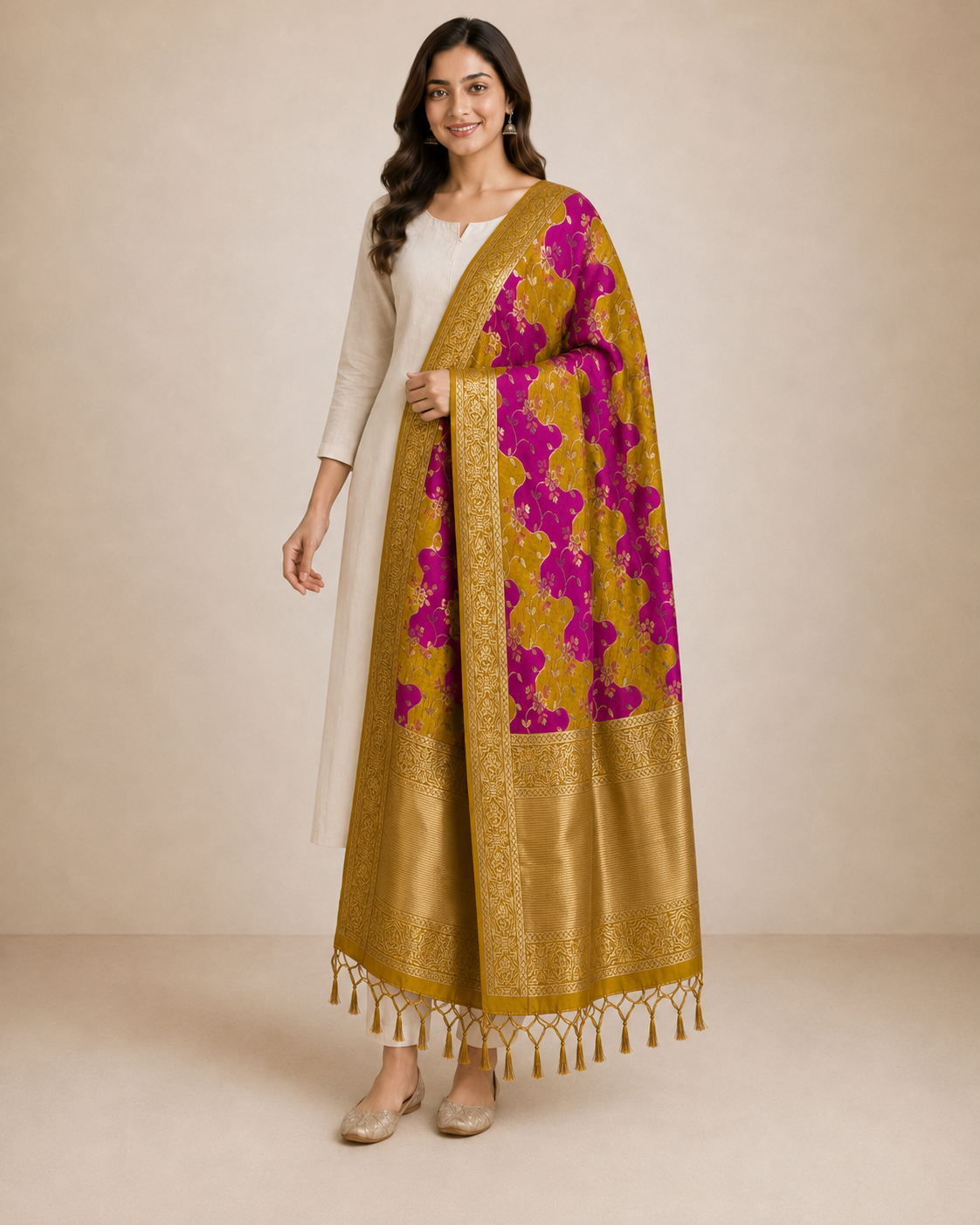 BANARASI RANGKAAT SILK DUPATTA