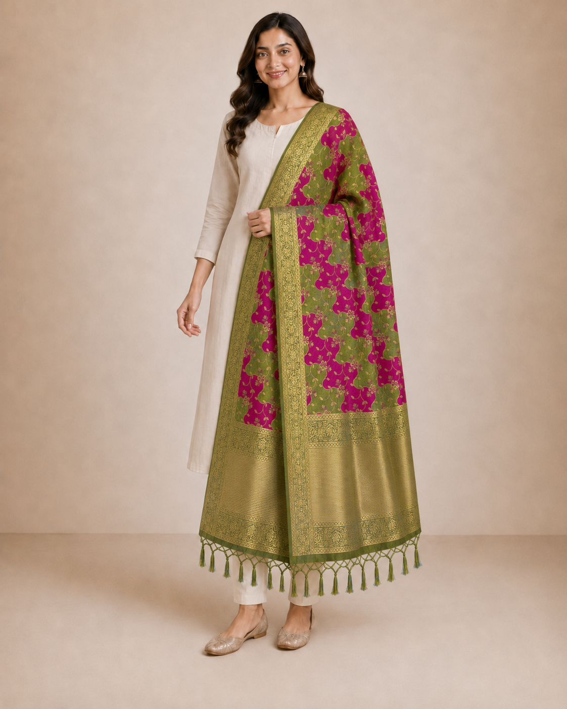 BANARASI RANGKAAT SILK DUPATTA