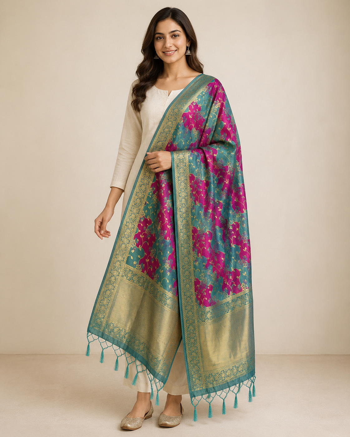 BANARASI RANGKAAT SILK DUPATTA