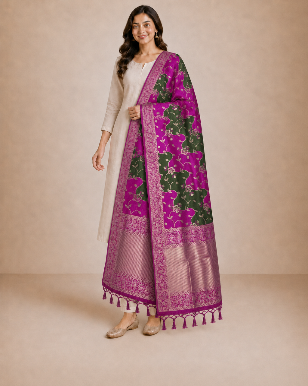 BANARASI RANGKAAT SILK DUPATTA