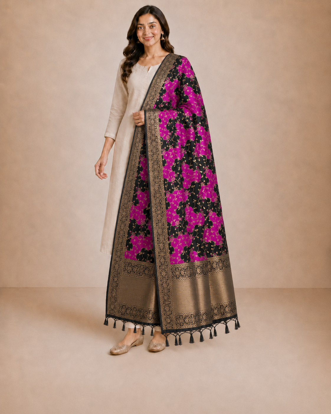 BANARASI RANGKAAT SILK DUPATTA