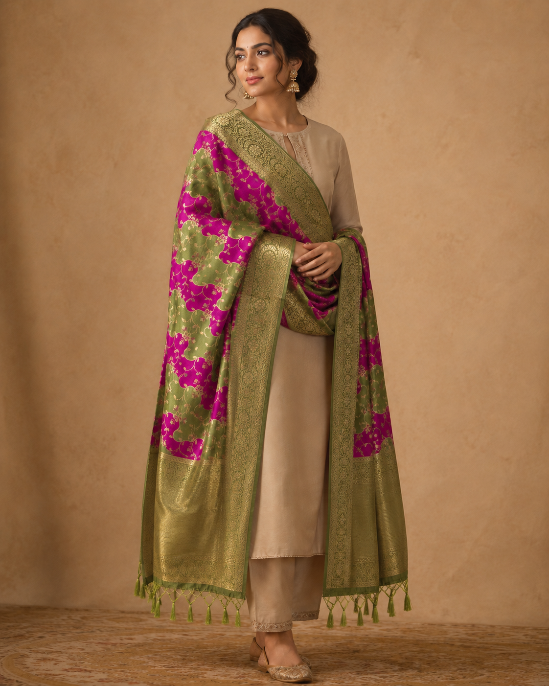 BANARASI RANGKAAT SILK DUPATTA