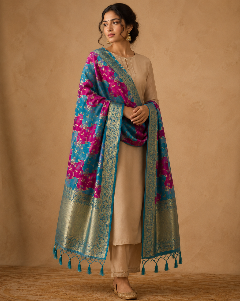 BANARASI RANGKAAT SILK DUPATTA