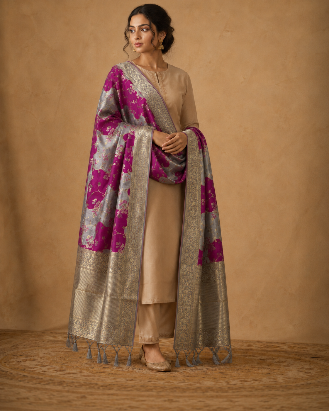 BANARASI RANGKAAT SILK DUPATTA