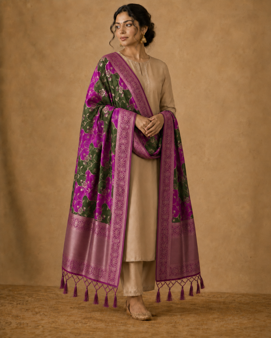 BANARASI RANGKAAT SILK DUPATTA