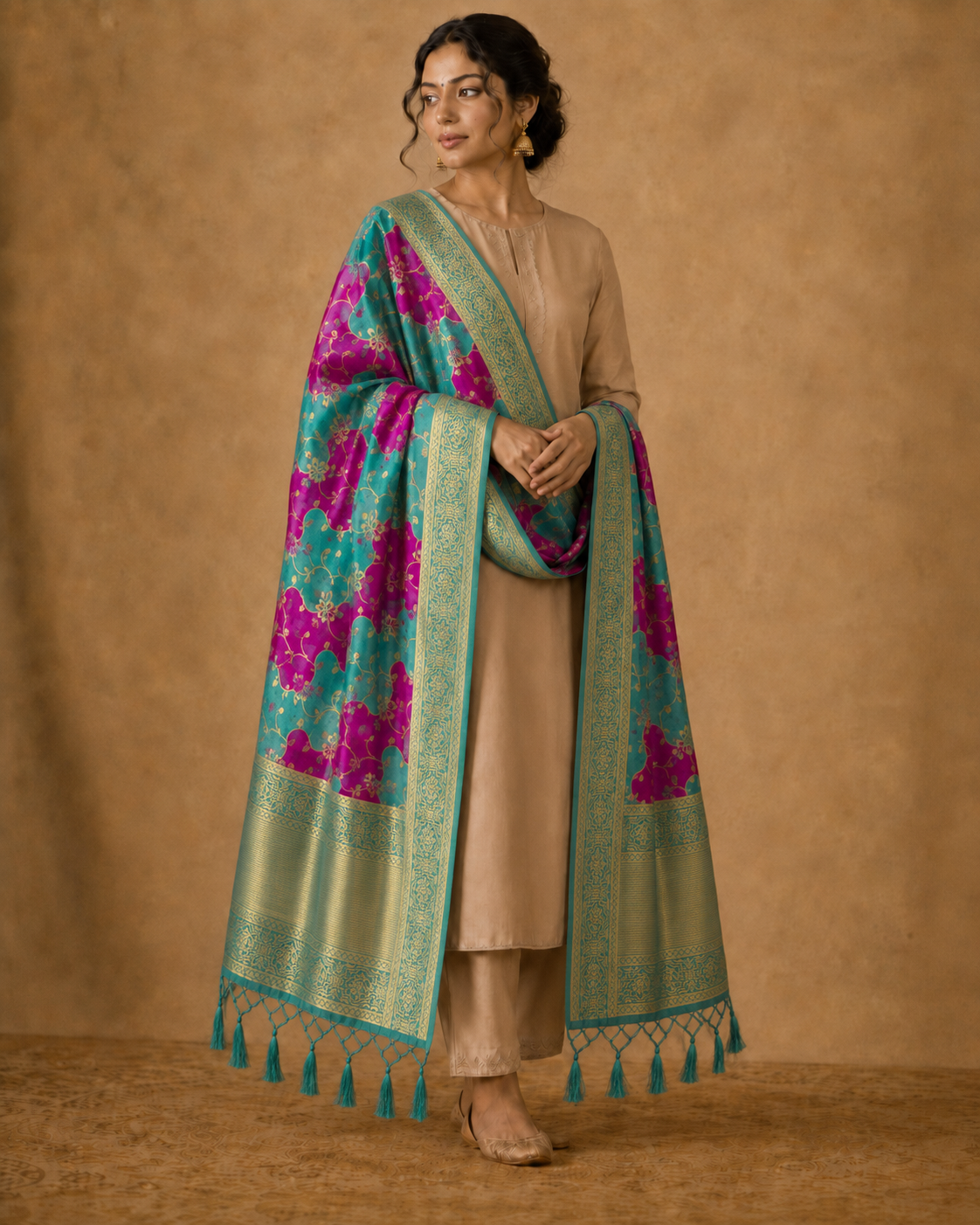 BANARASI RANGKAAT SILK DUPATTA