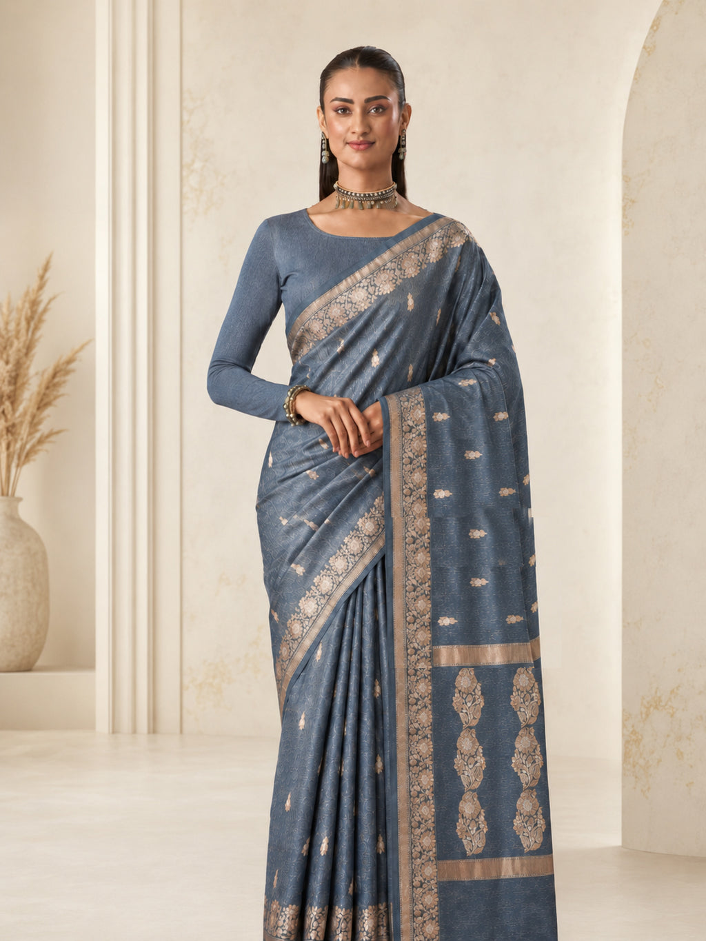 Banarasi Silk Linen Saree