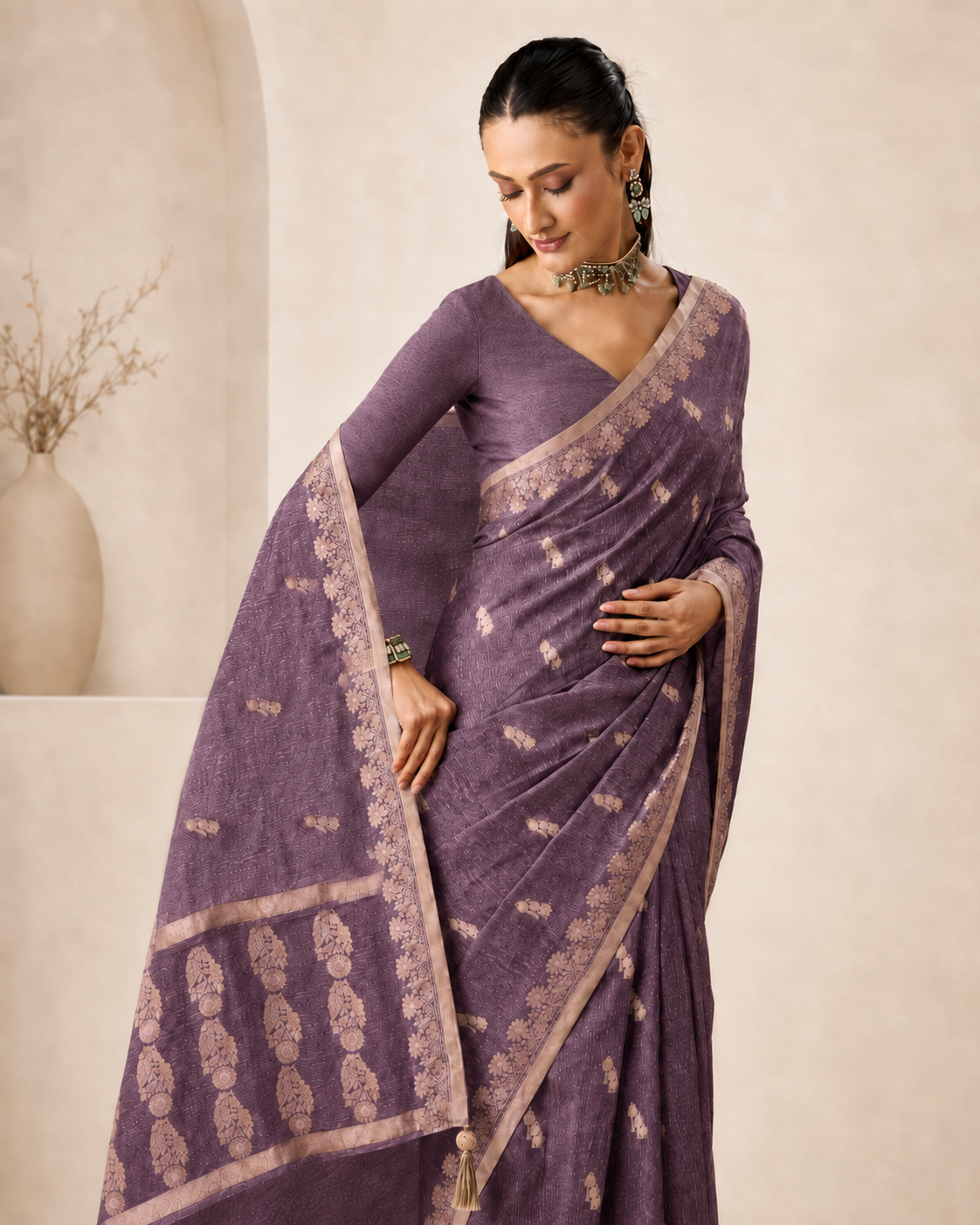 Banarasi Silk Linen Saree