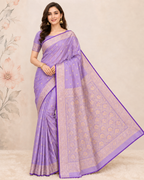 Banarasi Light Purple Katan Satin Silk Saree