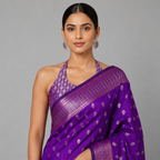 Royal Orchid Purple Katan Silk Saree