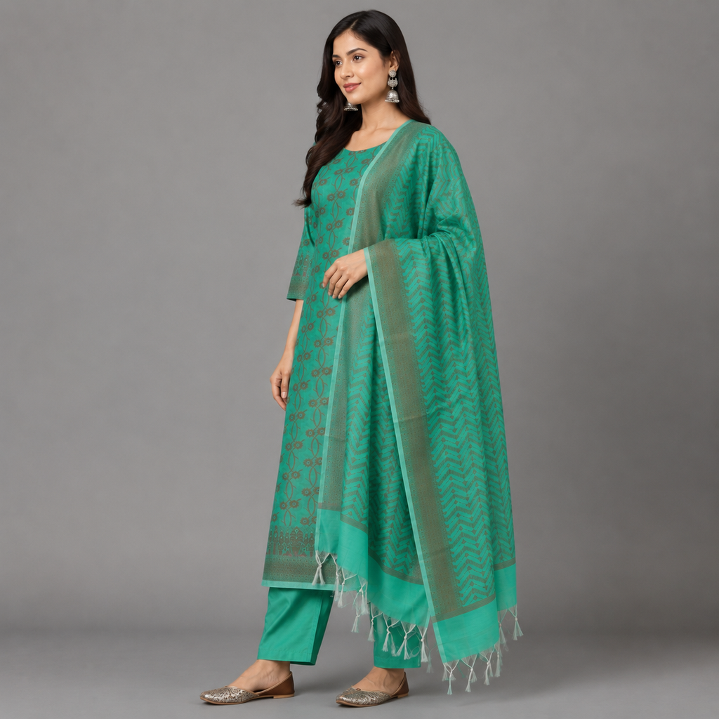 Emerald Mint Jacquard Suit