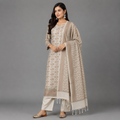Ivory Cream Heritage Banarasi Suit