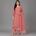 Desert Rose Pink Banarasi Cotton Silk Suit
