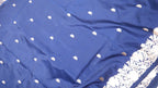 Banarasi Cross Blue Shades Booti Pattern Mashru Silk Saree