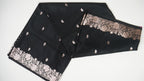 Banarasi Cross Black Shades Booti Pattern Mashru Silk Saree