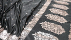 Banarasi Cross Black Shades Booti Pattern Mashru Silk Saree