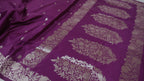 Banarasi Cross Wine Shades Booti Pattern Mashru Silk Saree
