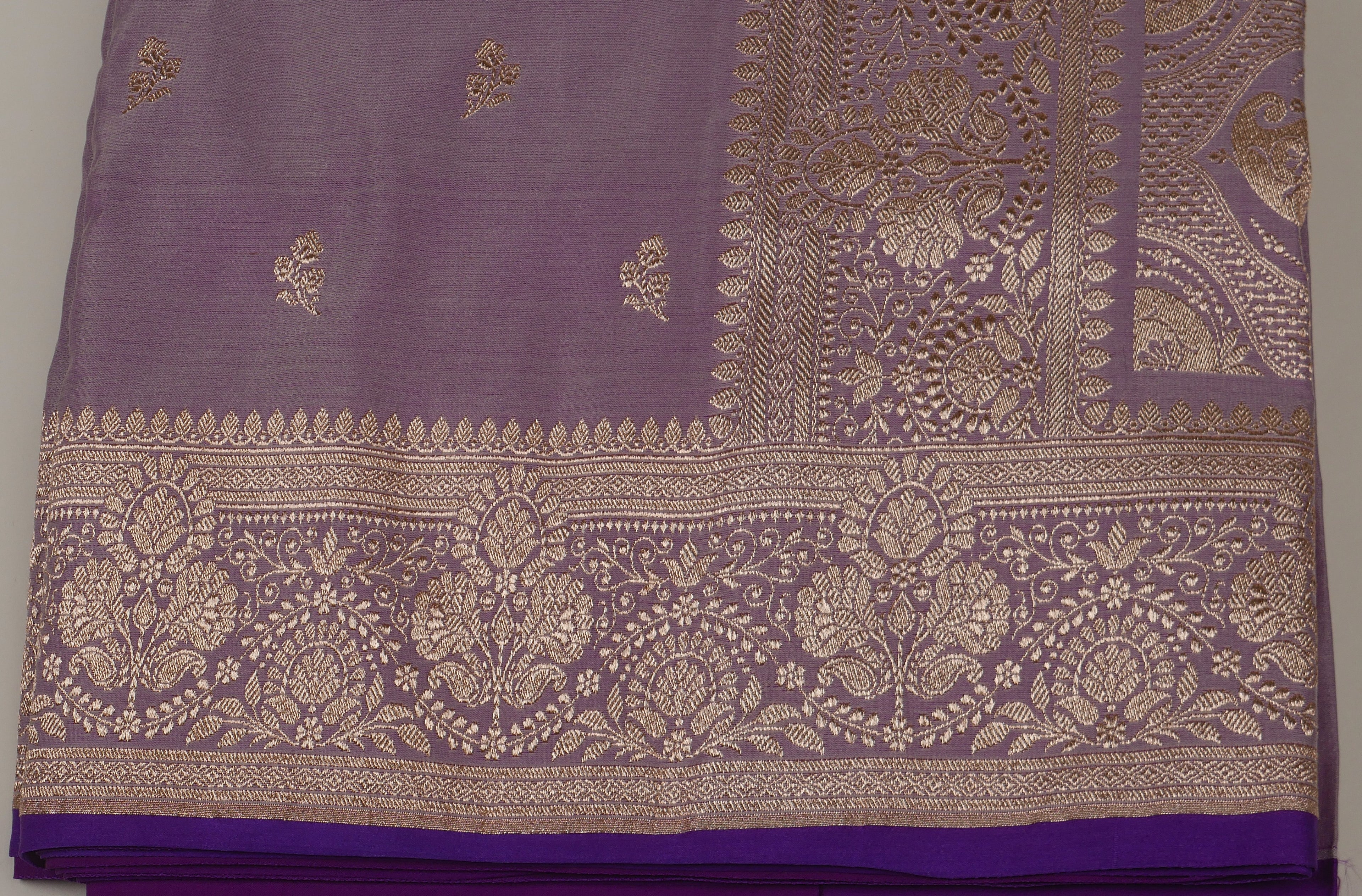 Banarasi Dusty Pink Katan Satin Silk Saree
