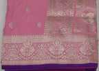 Banarasi Light Pink Katan Satin Silk Saree