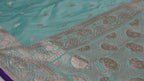 Banarasi Sea Green Katan Satin Silk Saree