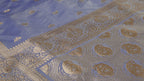 Banarasi Bluish Grey Katan Satin Silk Saree