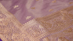 Banarasi Dusty Pink Katan Satin Silk Saree