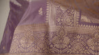 Banarasi Dusty Pink Katan Satin Silk Saree