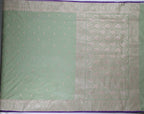 Banarasi Dusty Green Katan Satin Silk Saree