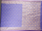 Banarasi Bluish Grey Katan Satin Silk Saree