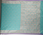 Banarasi Sea Green Katan Satin Silk Saree